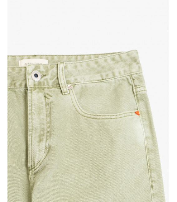 Pantaloni 5 tasche COOPER carrot cropped fit con tagli asimettrici