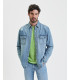 Overshirt denim con tasche