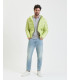 MIKE95 carrot fit medium wash jeans with scratches