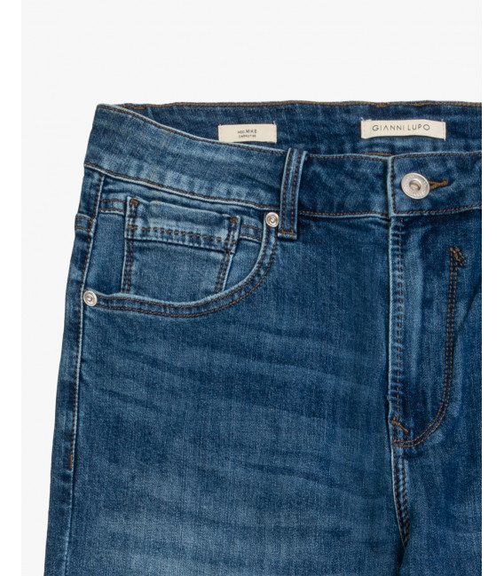 Jeans MIKE95 carrot fit con graffi medium wash
