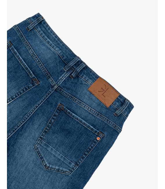 Jeans MIKE95 carrot fit con graffi medium wash