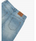 MIKE95 carrot fit medium wash jeans with scratches