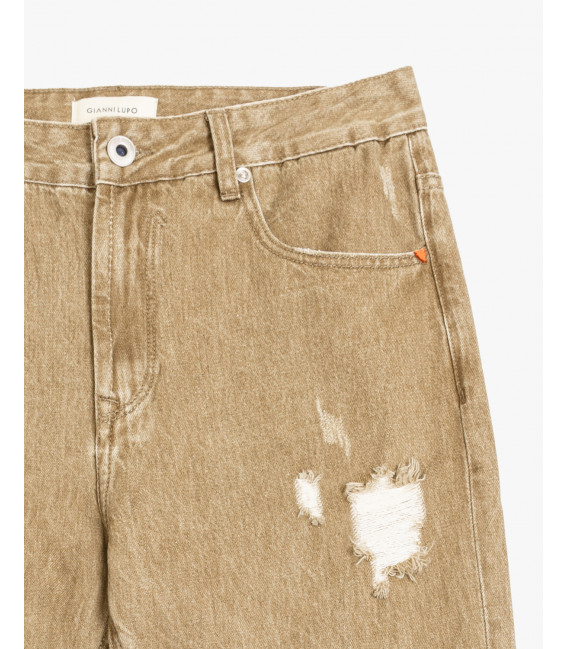 Jeans MIKE carrot cropped con strappi