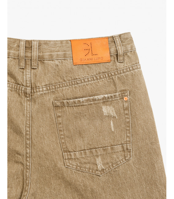 Jeans MIKE carrot cropped con strappi