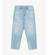 Jeans DAD relaxed fit light wash con graffi