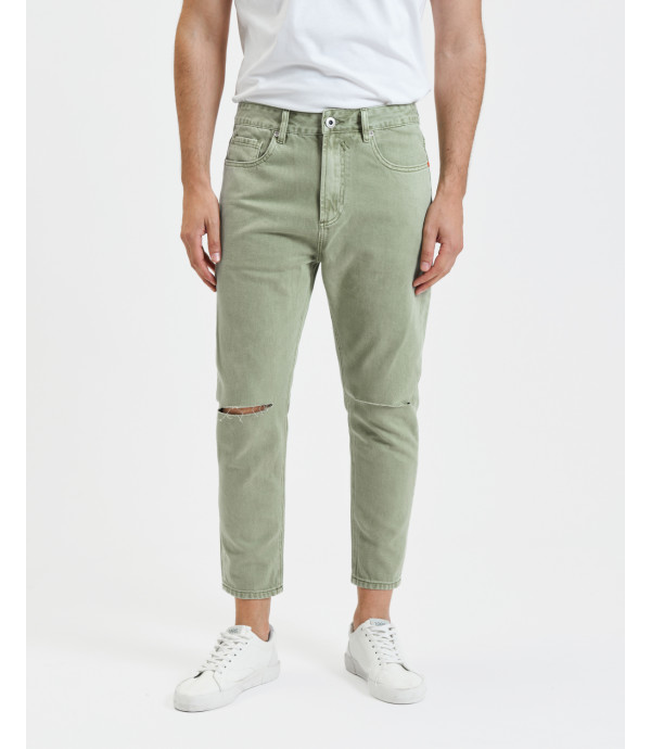 COOPER carrot fit jeans with knee rip