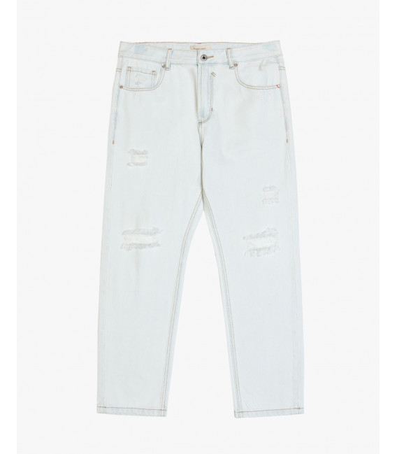 Jeans COOPER carrot cropped fit con strappo sul ginocchio
