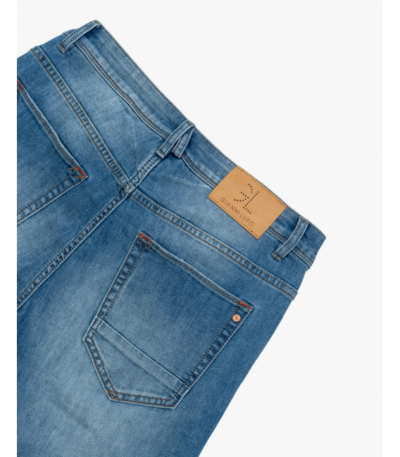 BRUCE regular fit jeans with rips dark wash