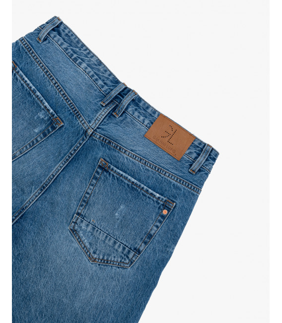 Jeans ALEX straight fit con whiskers e rotture