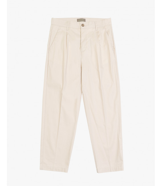 Wide leg trousers with flat front crease