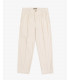 Wide leg trousers with flat front crease