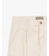 Wide leg trousers with flat front crease