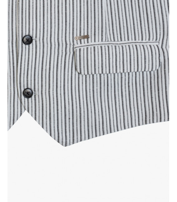 4 buttons striped waistcoat