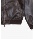 Distressed effect faux-leather bomber jacket