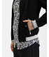 Perforated faux-suede bomber jacket