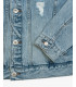 Denim jacket with rips