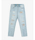 Jeans GRANT carrot fit con rotture e riparazioni