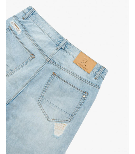Jeans GRANT carrot fit con rotture e riparazioni