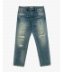 MIKE carrot cropped fit jeans distressed effect