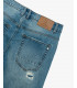 MIKE carrot cropped fit jeans with rip&repair