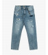 GRANT carrot fit jeans with rips and patches