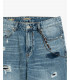 GRANT carrot fit jeans with rips and patches