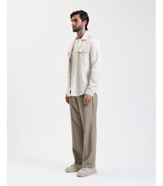 Overshirt con fantasia in rilievo