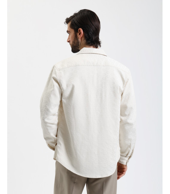 Overshirt con fantasia in rilievo