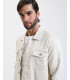 Overshirt con fantasia in rilievo