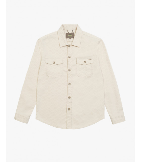 Overshirt con fantasia in rilievo