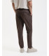 Drawstrings trousers in stripes carrot fit