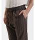 Drawstrings trousers in stripes carrot fit