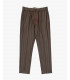 Drawstrings trousers in stripes carrot fit
