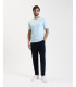 Pantaloni relaxed fit con pinces e chiusura con bottone sul fondo