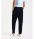 Pantaloni relaxed fit con pinces e chiusura con bottone sul fondo