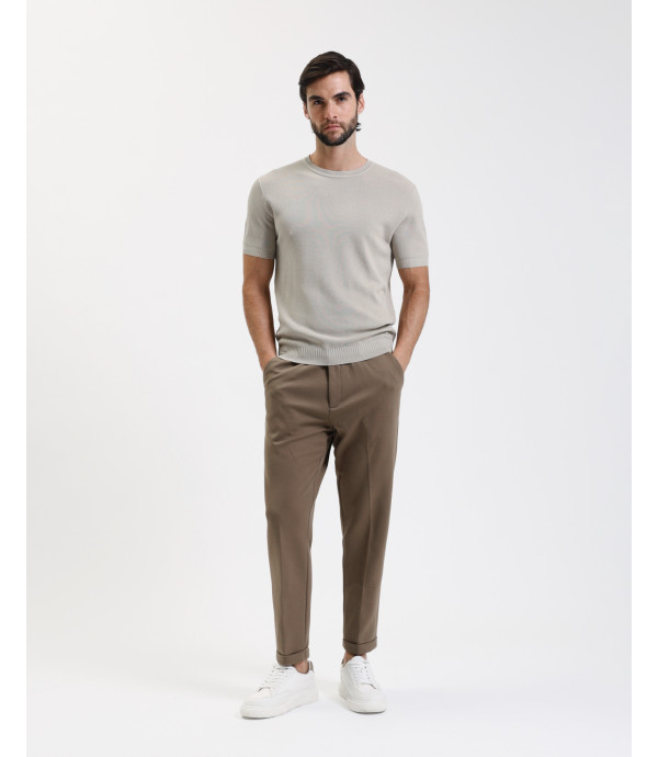 Pantaloni carrot fit con vita elasticizzata