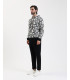 Elastic waist carrot fit trousers