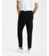 Elastic waist carrot fit trousers