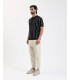 Pantaloni carrot cropped con pinces