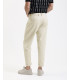 Pantaloni carrot cropped con pinces