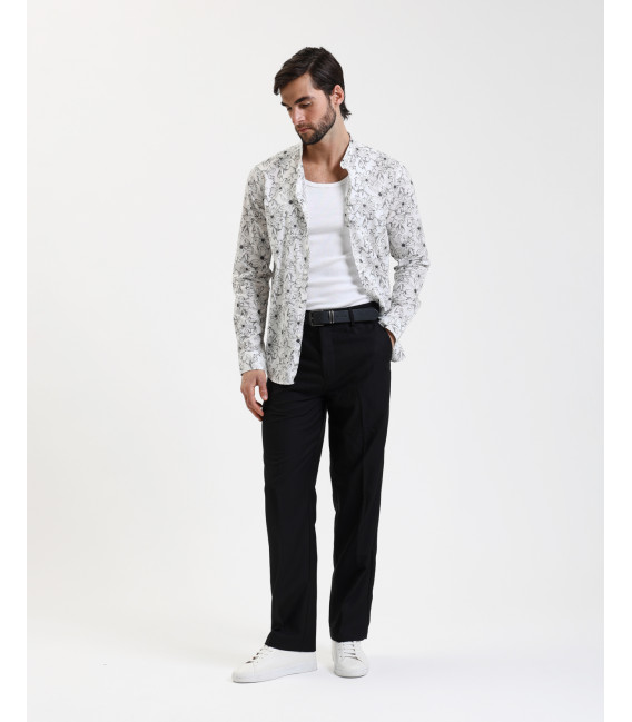 Wide leg relaxed fit trousers