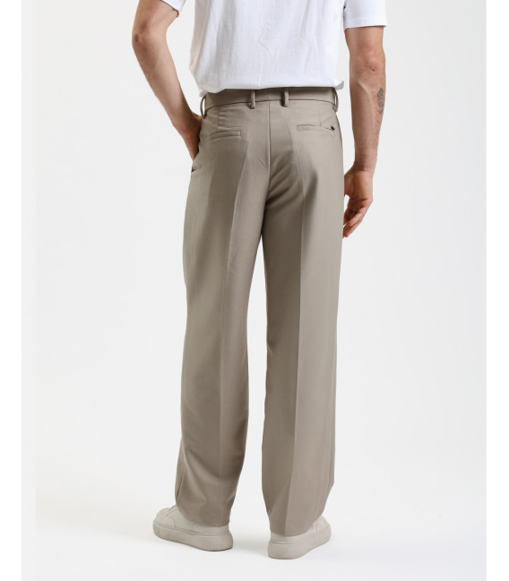 Wide leg relaxed fit trousers