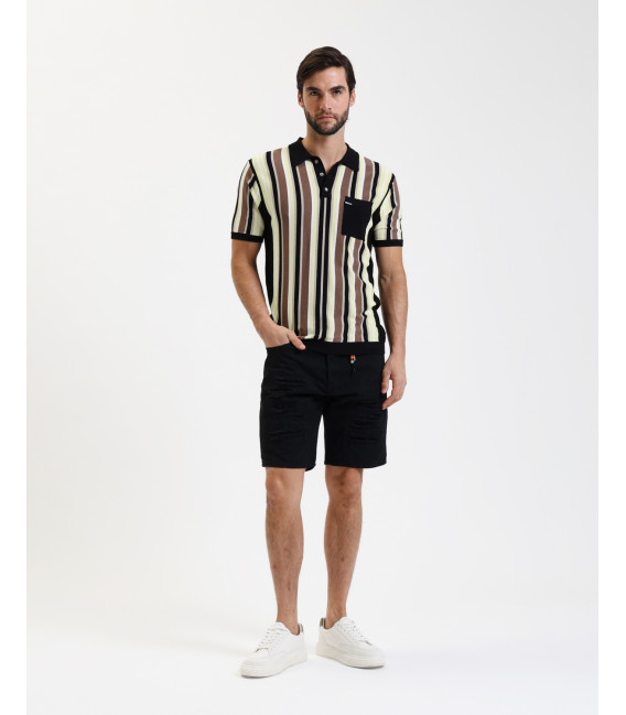 Knit polo shirt