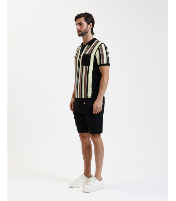 Knit polo shirt