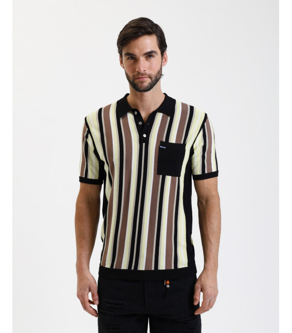 Knit polo shirt