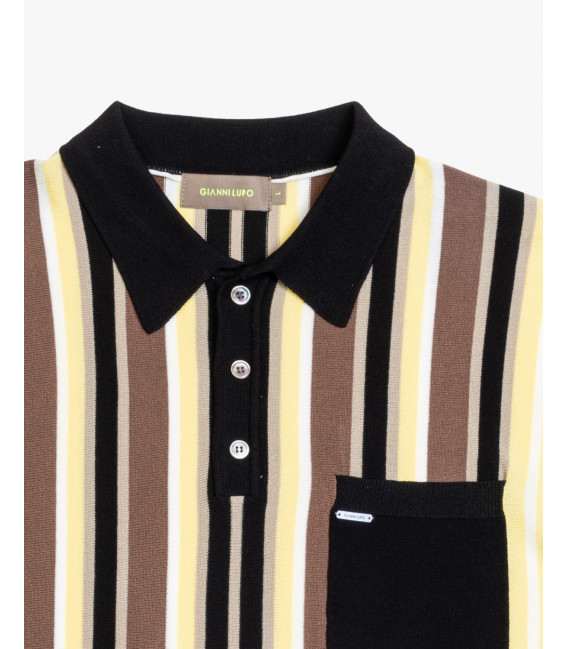 Knit polo shirt