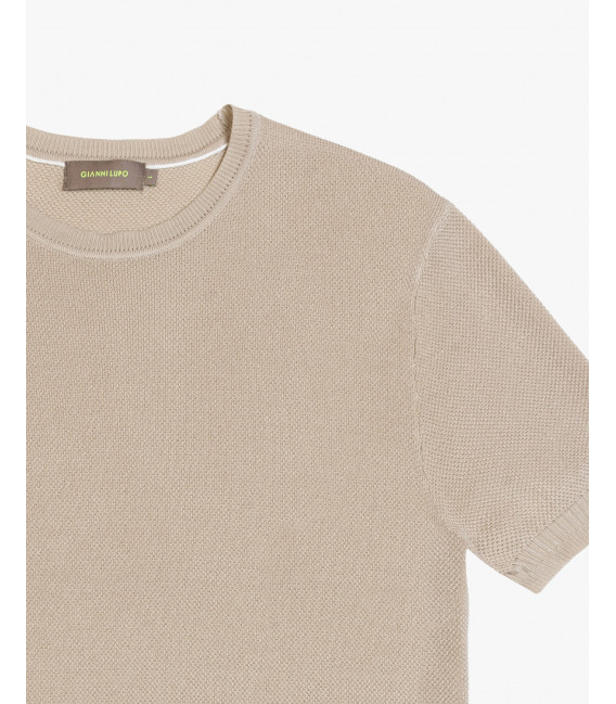 T-shirt in maglia texturizzata
