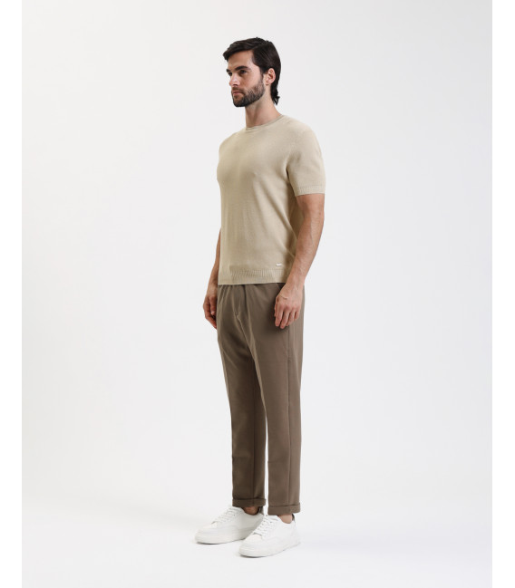 T-shirt in maglia texturizzata