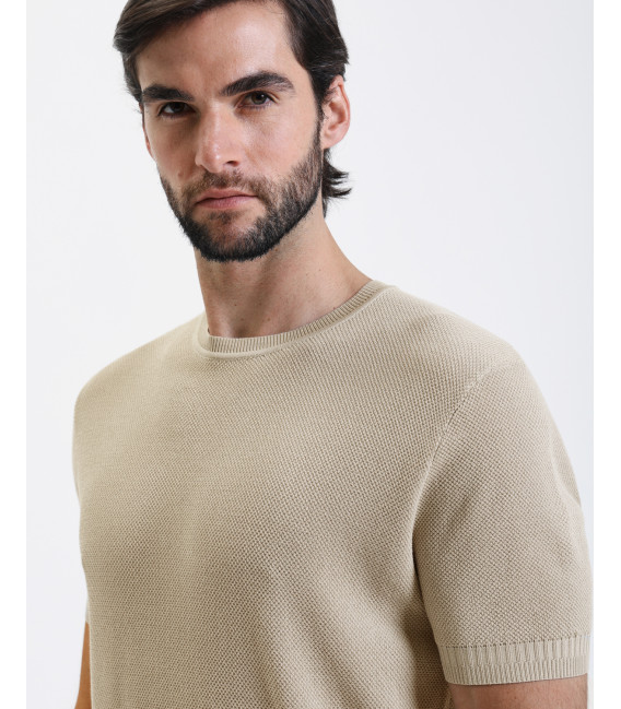 T-shirt in maglia texturizzata