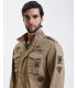 Safari jacket with patches